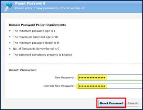 Create a new password.